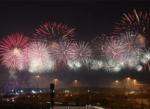 西双版纳焰火晚会